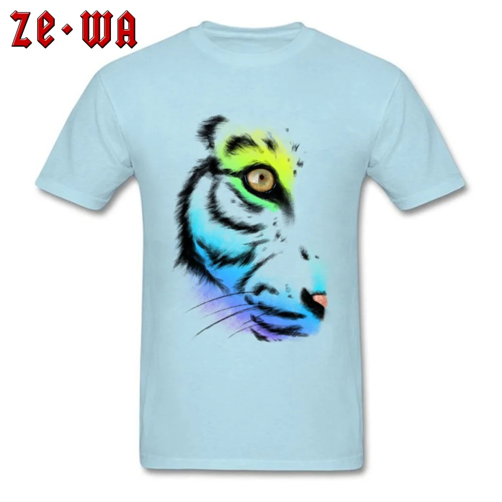 The eye of the tiger Graphic Men T Shirts Round Neck Short Sleeve 100% Cotton Tops & Tees Summer Top T-shirts Top Quality The eye of the tiger light
