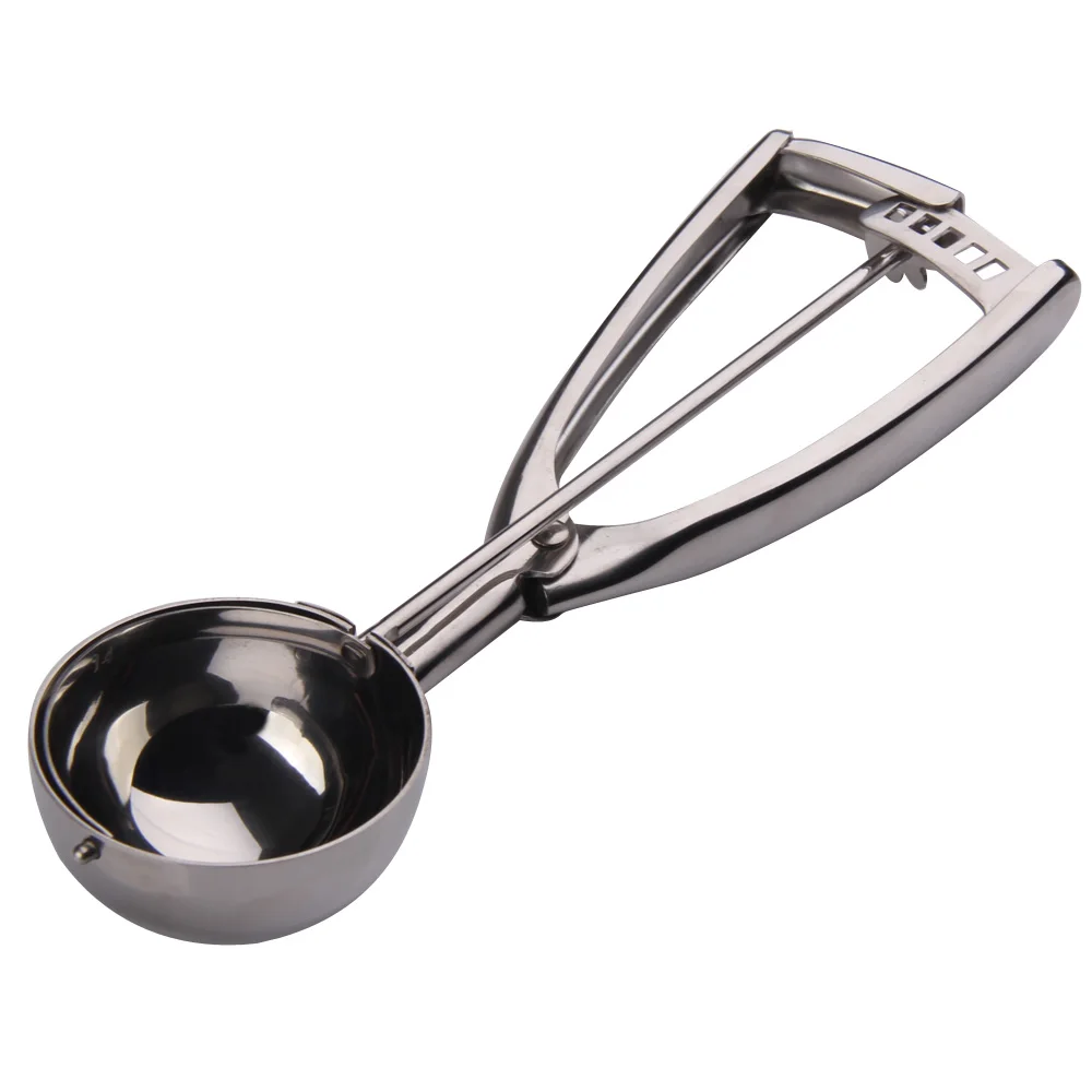 Stainless Steel Gear Handle Ice Cream Scoop Mashed Potato Cookie Spoon
