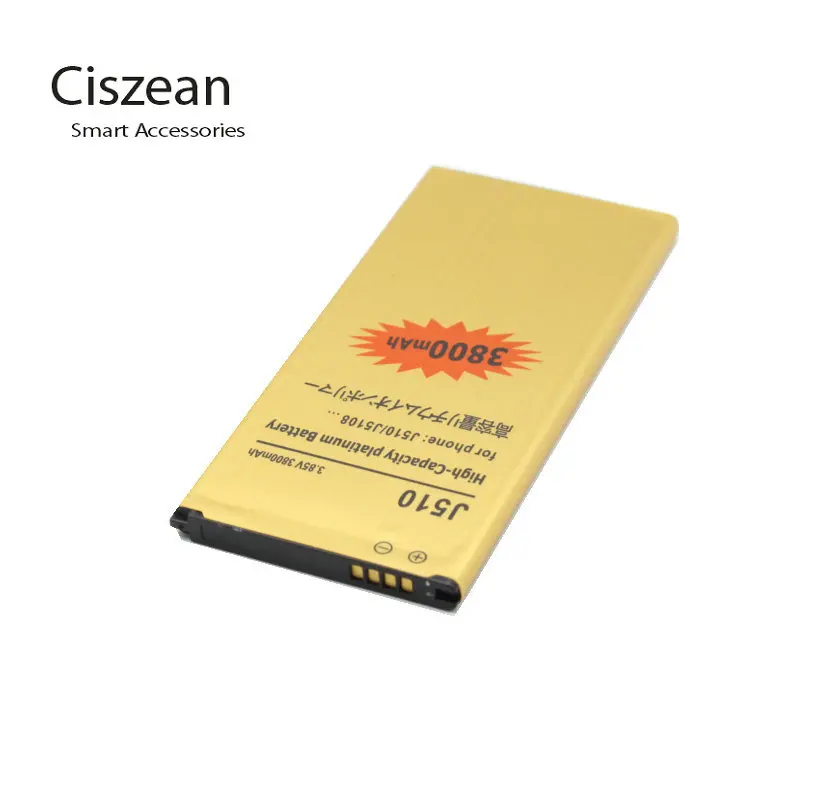 Запасной аккумулятор Ciszean 1x3800 мАч EB BJ510CBC золотой для Samsung Galaxy J5 (6) 2016 SM J510 J510FN J5109