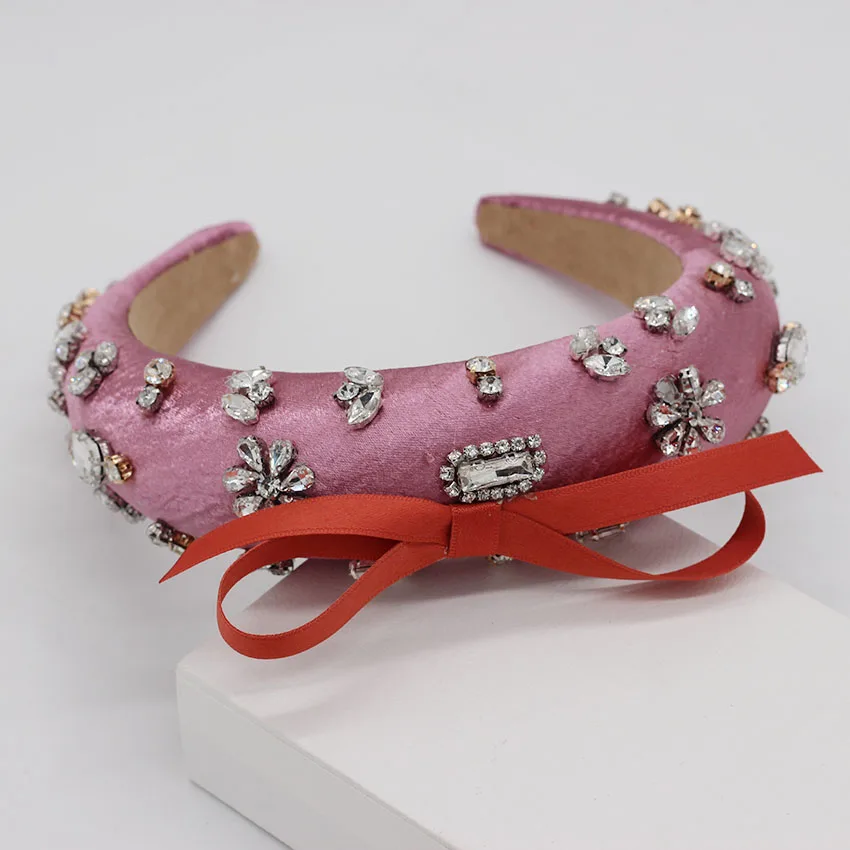 Online Baroque fashion luxury ball headband rhinestone bow headband headband hair band female girl hair accessories 965