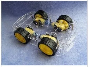 

Smart car chassis 4 driver/power chronological belt encoder/speed ZK-4 wd 255*155 X-0.4