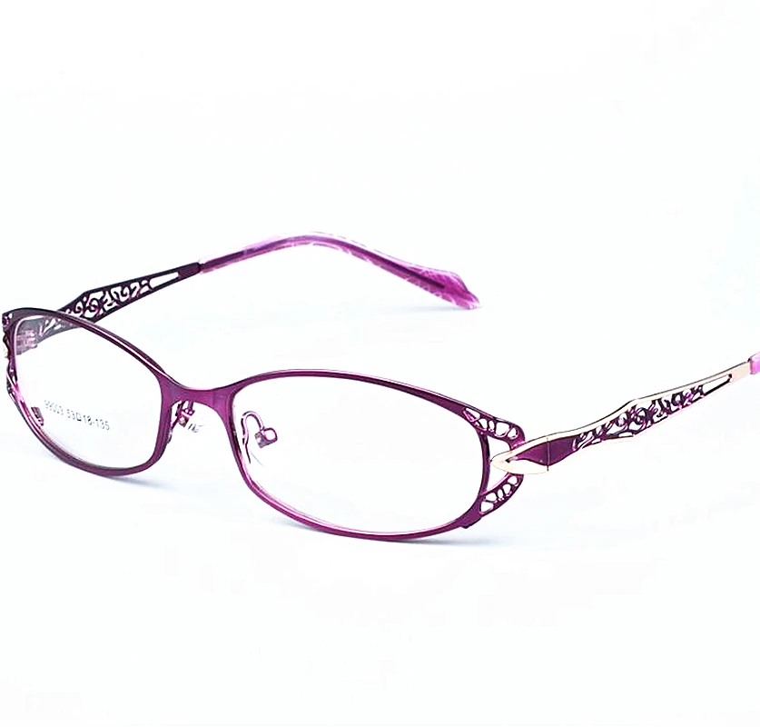 

High Quality Women Metal Eyewear Frame Hollow out Optical Prescription Eyeglasses Ultra-light Glasses Frame