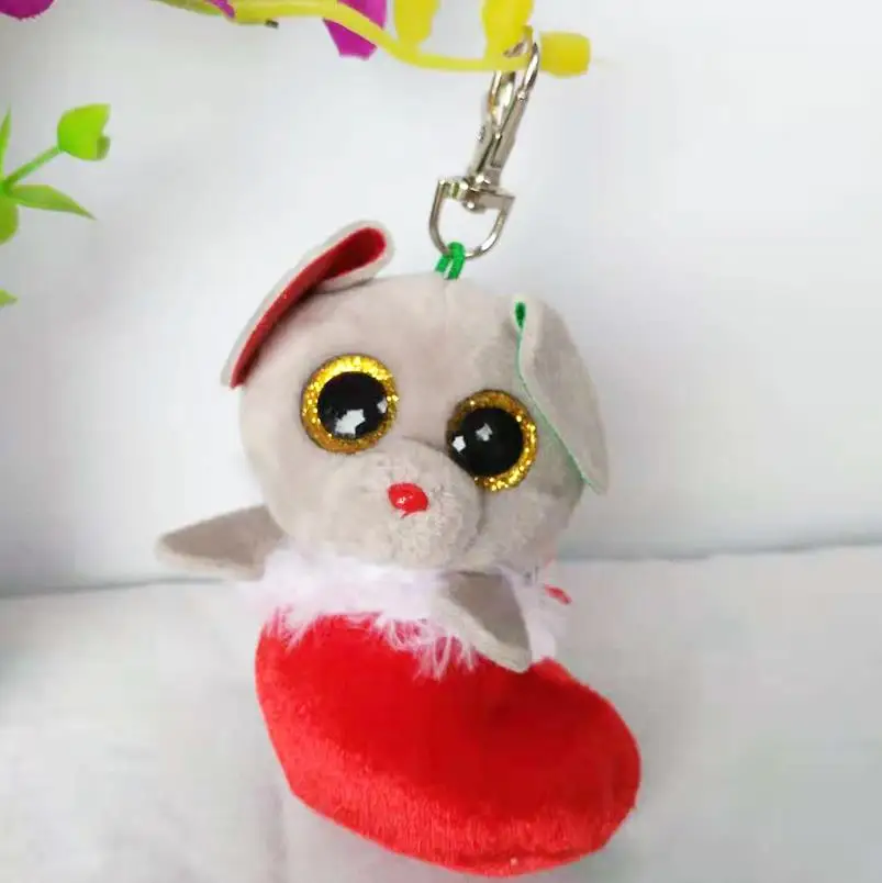 

3" TY Jingle Beanies Bundles Mouse Ornaments Clips Plush Stuffed Animal Collectible Toy Christmas Gift For Kids