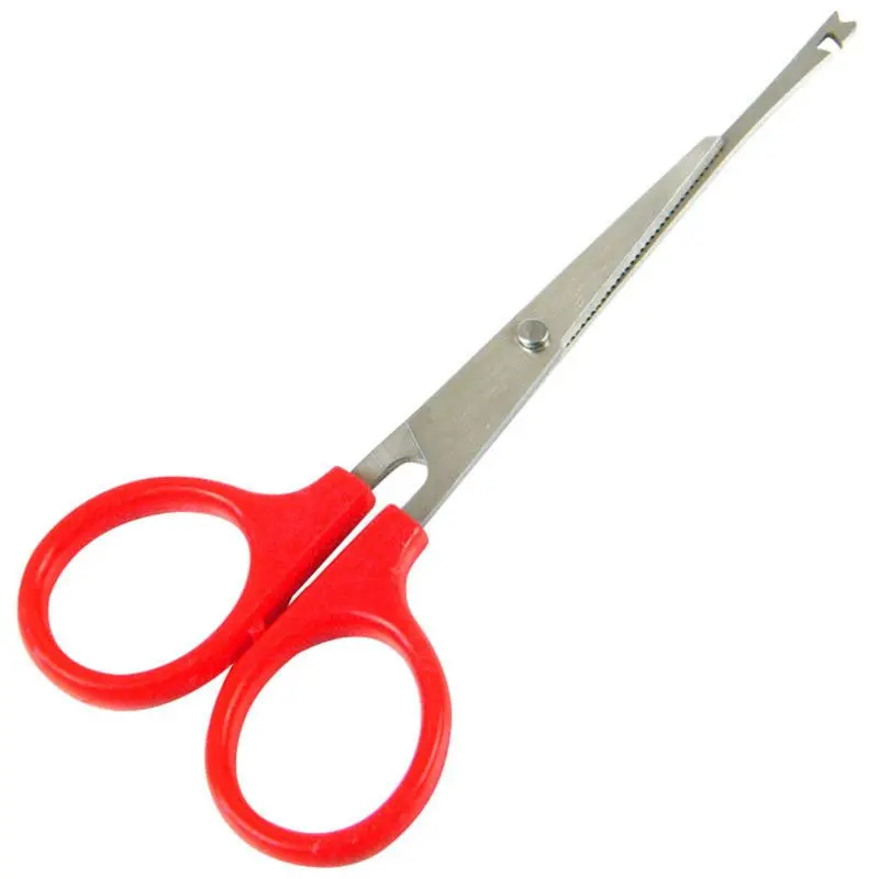 

Professional Fishing Line Pliers Stainless Steel Serrated Decoupling Scissors Tools Flexible Sturdy Handle Angling Accessory