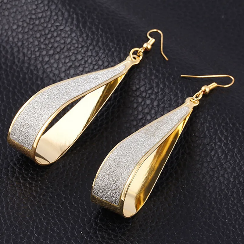

Bijoux Femme Pendientes Mujer 1Pair Women Alloy Drop Shape Dangle Earings Eardrop Jewelry Pendientes Grandes Modernos