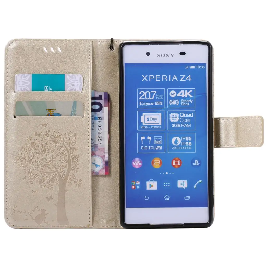 Кожаный чехол для sony Z4 чехол sony Xperia Z3+ чехол sony E6553 402SO SOV31 бумажник Bay sony Xperia Z3 плюс 5,2 дюймов