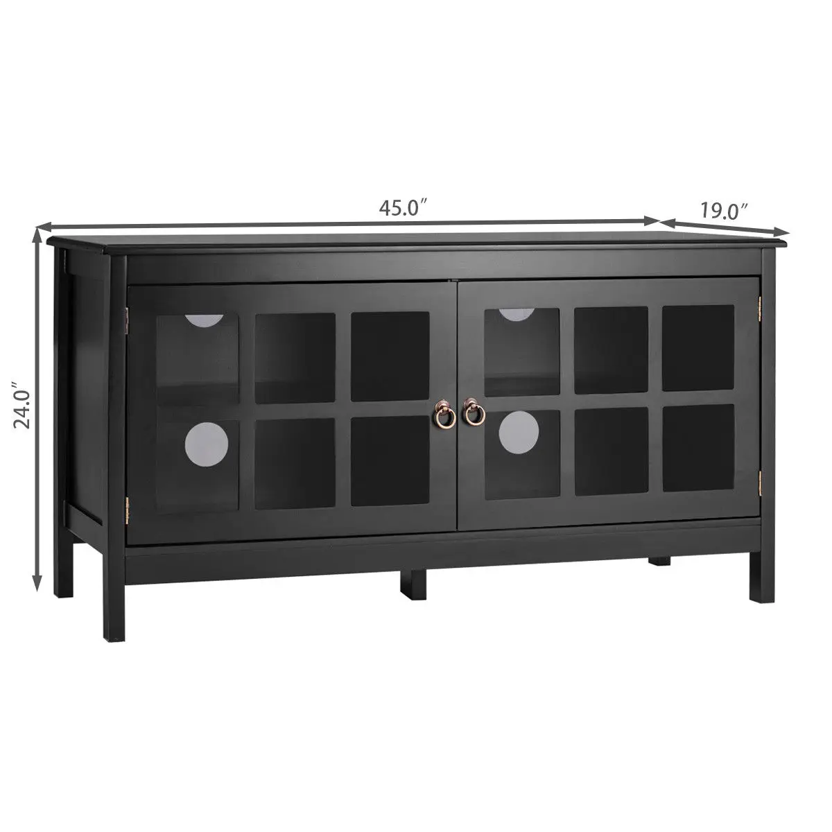 Giantex 50 ''التلفزيون تقف تخزين الخشب غرفة المعيشة الحديثة حدة مركز الترفيه مع 2 أبواب أثاث المنزل HW56756