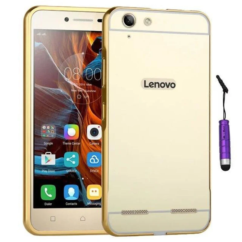 Для Fundas Lenovo Vibe k5 чехол K5 plus K5plus Зеркальный Алюминиевый корпус металлическая рамка