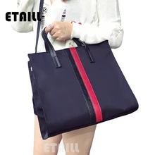 Stylish Large Nylon Famous Luxury Design Brand Tote Shopper Bags With Leather Handles High Quality Handbags Women Shoulder Bags