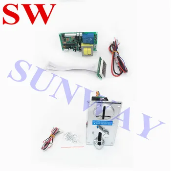 

1set Multi coin acceptor selector with JY-16 timer board and adapter coin operated time control device for cafe washing machine