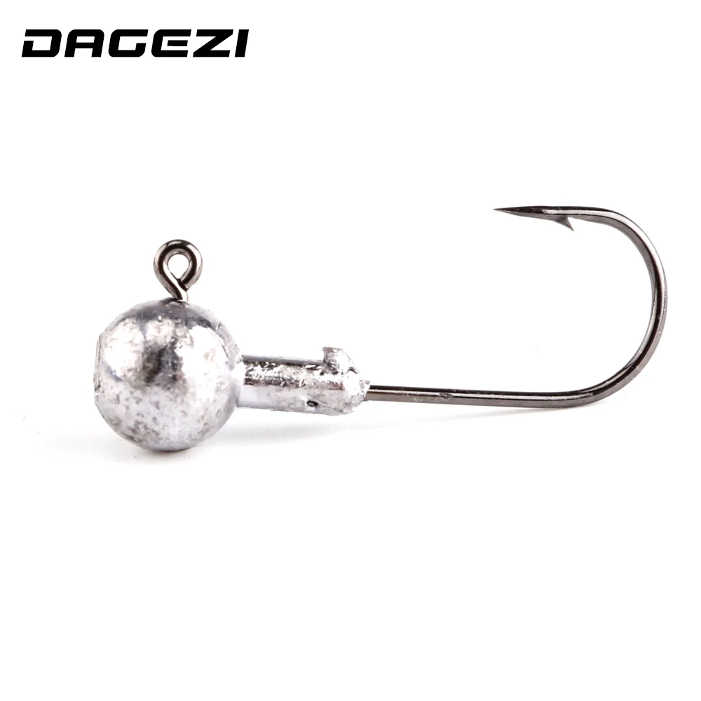 DAGEZI 5 шт./лот Jig head свинцовые крючок 3.5g/5g/7g бронзовых морских рыболовных крючков