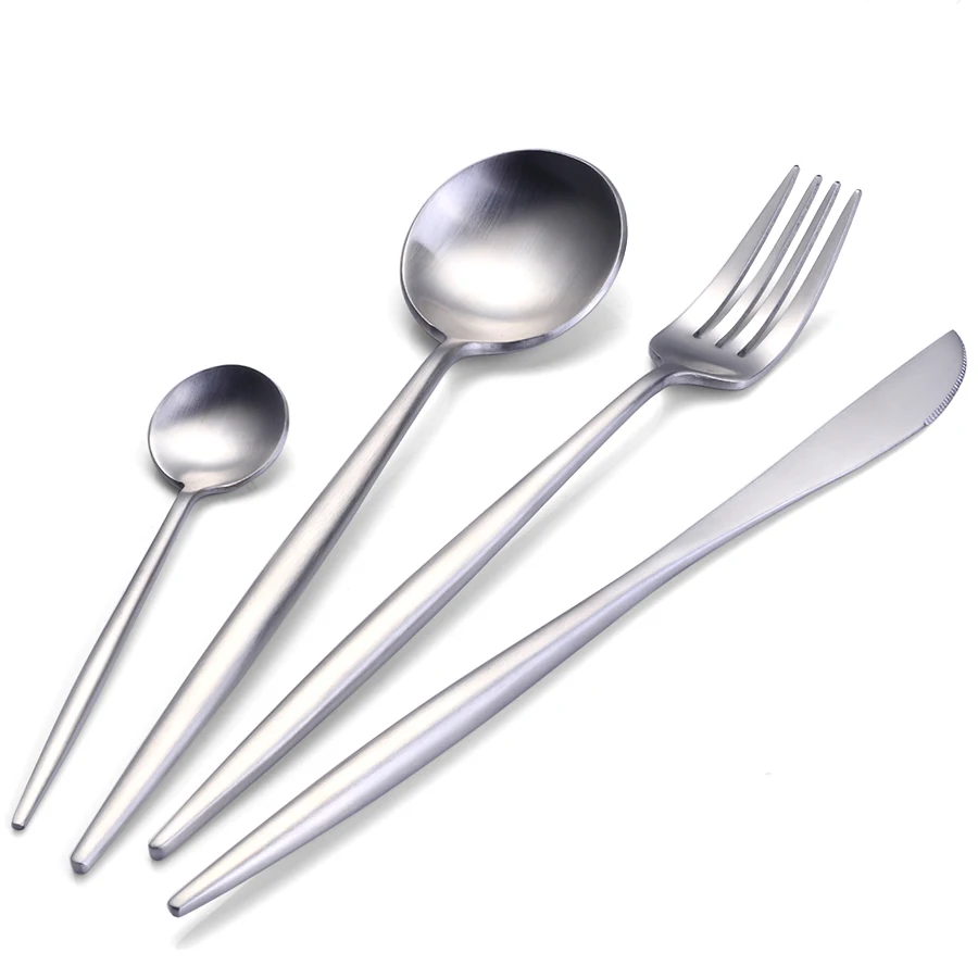 Buy 24pcs Silver Flatware High Quality Cutlery Set
