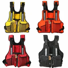Colete salva-vidas para homens e mulheres, colete à prova d' água ajustável de nylon para pesca, vela, caiaque