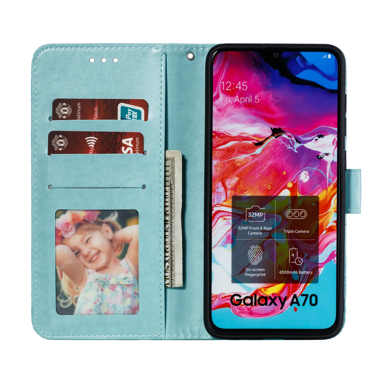 Цветной кожаный чехол-бумажник чехол для samsung Galaxy A10 A20 A30 A40 A50 A60 A70 J4 J6 A6 A8 S9 S10 плюс A7 A9 2018 A20E S10e