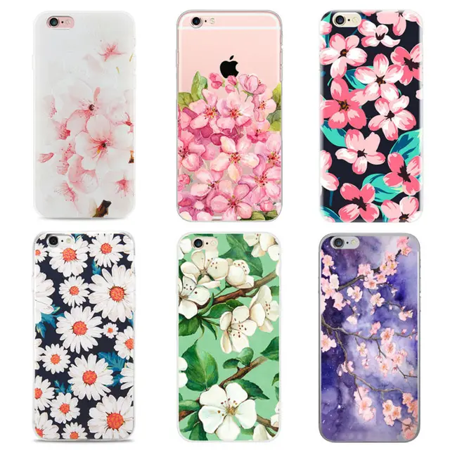 coque iphone 6 fleur noir