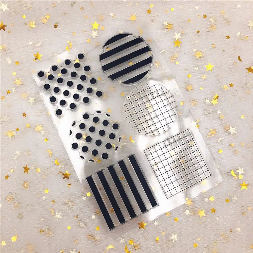 

Hot selling Shadow graphic transparent clear stamp / silicone seal roller stamp DIY scrapbook album / card production
