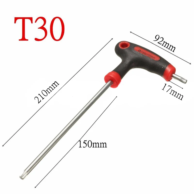 Kocome T10/T15/T20/T25/T30/T40 T-Handle Grip Torx Hex Allen Key Screwdriver Driver Tool T20 