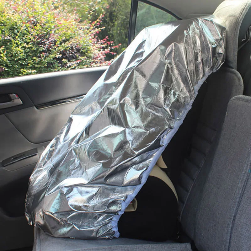 Новая алюминиевая пленка для автокресла Детские защитные сиденья Защита от солнца пылезащитный чехол для интерьера УФ Защита аксессуары серебро
