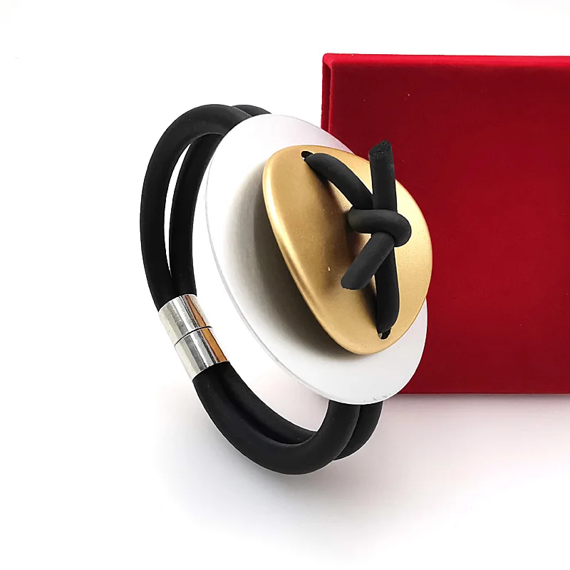 YD& YDBZ новые браслеты с подвесками женские и мужские часы браслет Harajuku готические кожаные резиновые браслеты ручные цепочки подарки оптом - Окраска металла: Style 2
