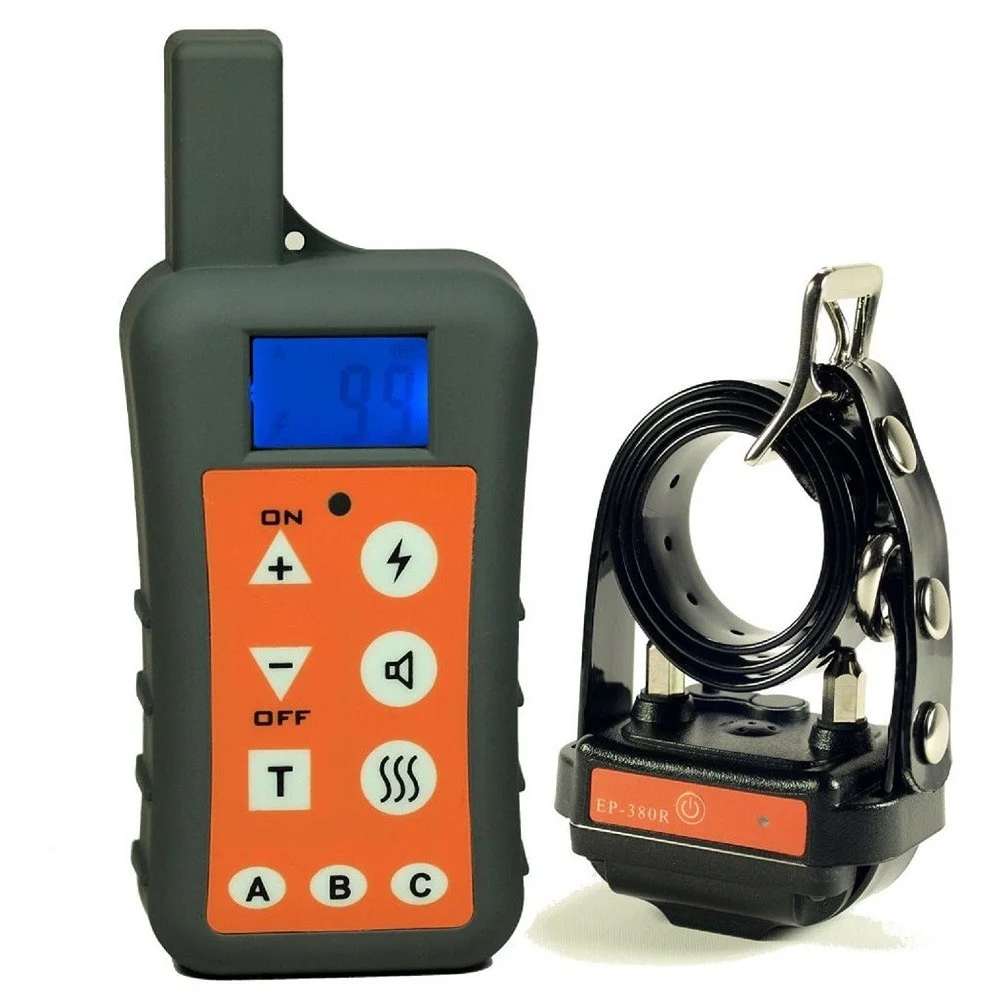 Waterproof Rechargeable Dog Training Collar Pet Trainer Electric Dog Collars with Remote Range 1200meters