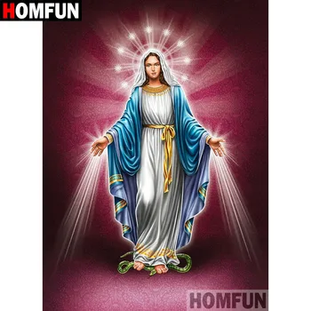 

HOMFUN 5D DIY Diamond Painting Full Square/Round Drill "Religious Madonna" Embroidery Cross Stitch gift Home Decor Gift A09209