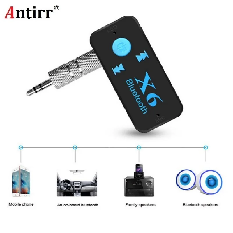 

X6 Adapter Bluetooth Receiver Auto Car Bluetooth Aux Kit Support TF Card A2DP Audio Stereo Bluetooth Hands Free Music Receiver