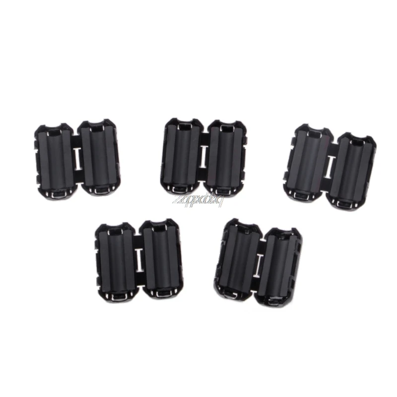 5 Pcs 5mm Clip-On Ferrite Ring Core Noise Suppressor For EMI RFI Clip Cable Active Components Filters Whosale&Dropship