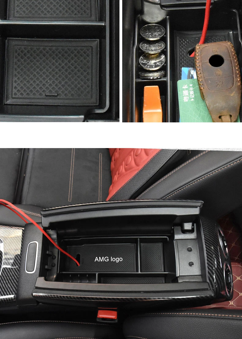 Внутренний центральный ящик для хранения перчаток подлокотник контейнер Органайзер лоток держатель для Mercedes Benz A Class W177 A180 A200