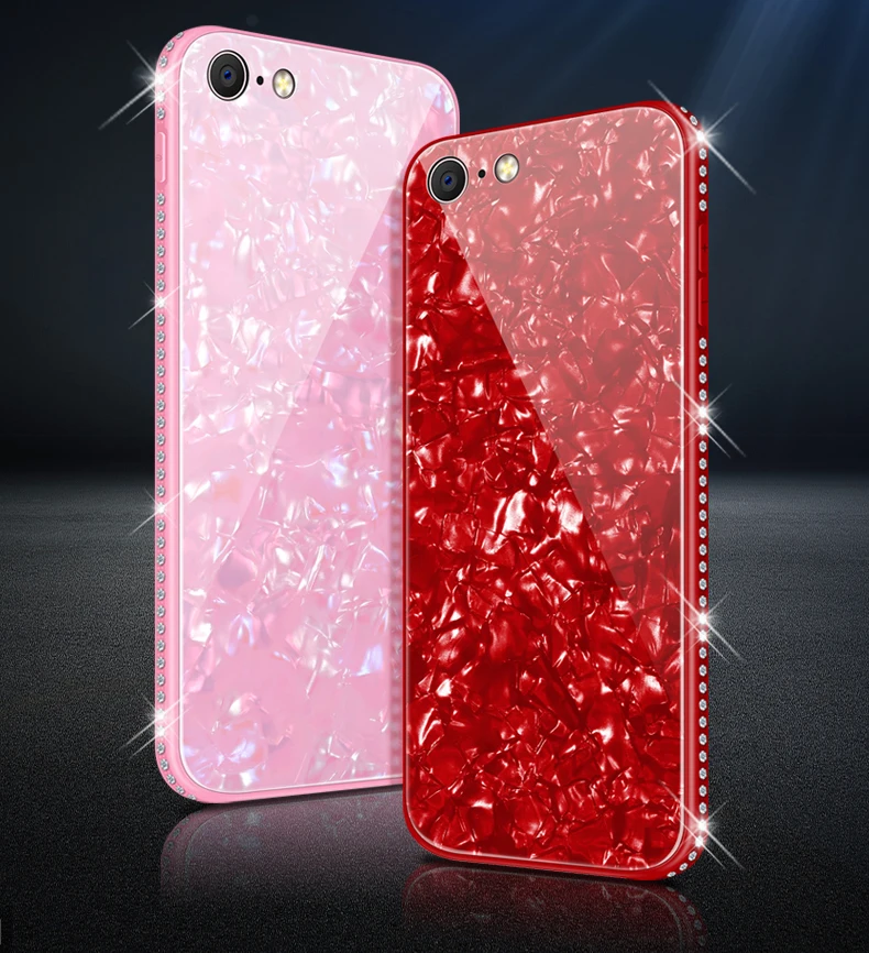 Роскошный великолепный чехол из жесткого фея со стразами Стекло для OPPO F5 F9 F1S A3 A5