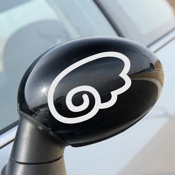 

3 Pairs Customization Angel wing Rearview Mirror Stickers Decal Car-Styling For BMW VW Volkswagen mini cooper car accessories