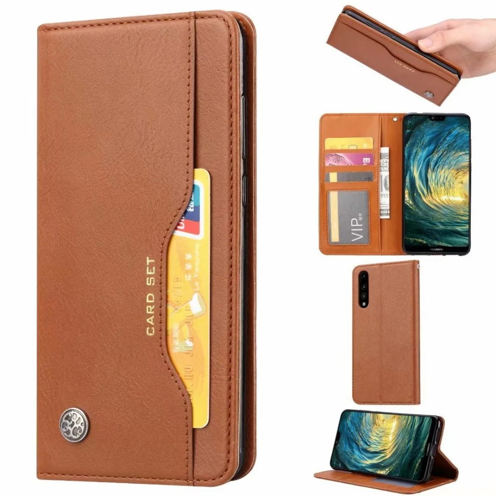 

For Xiaomi Mi 9 Cover UYFRATE Slim Retro Vintage PU Leather Card Slots Wallet Case Conque For Xiaomi Mi 9 Mi8 8 SE Poco F1 Mi6X