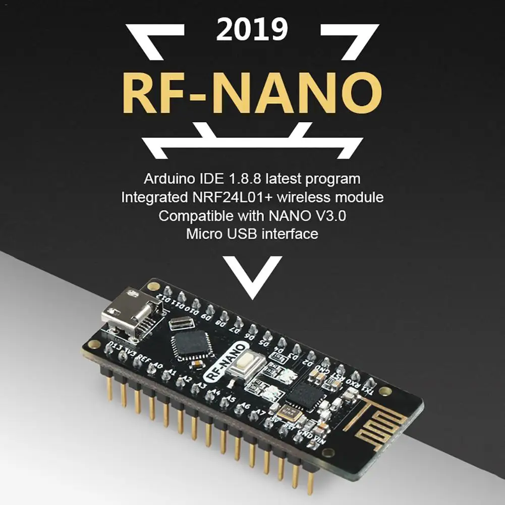 NRF24L01 + 2 4G беспроводной модуль Arwino NANO V3.0 = RF Nano интегрированная плата с USB