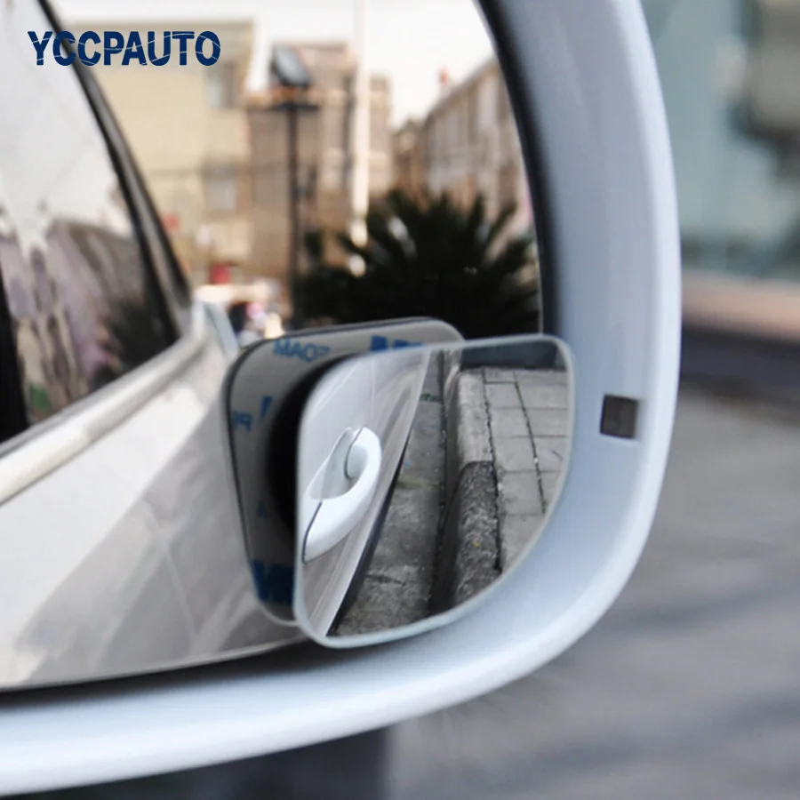 

Gfoloza Car Motorcycle Wide Angle Rear View Mirror Blind Spot Mirror 360 Degree Extra Rearview Safety Accessories 2PCS