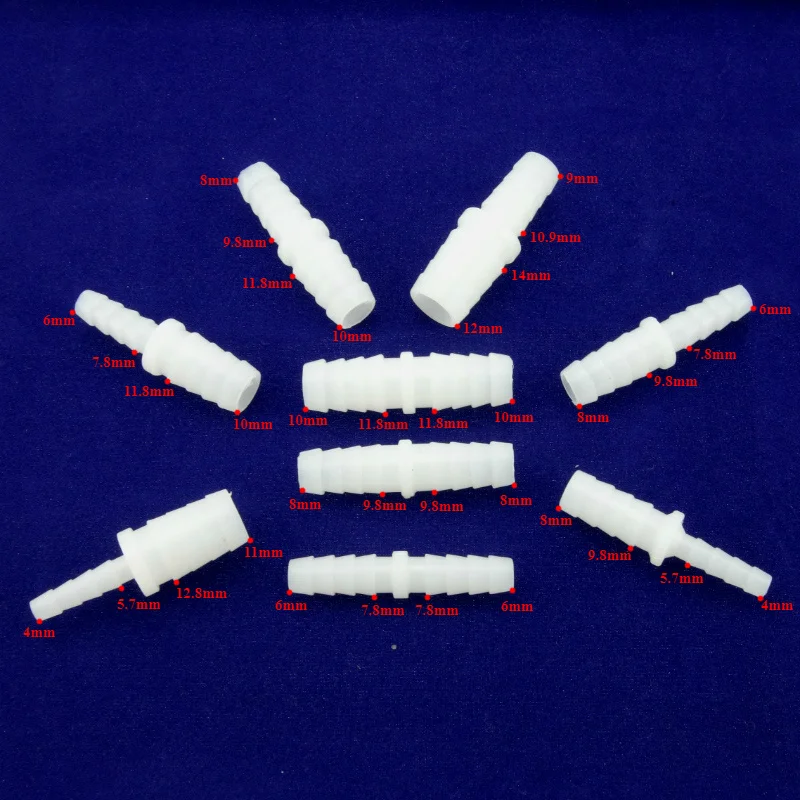 Manguera de plástico accesorio de empalme adaptador acoplador adaptador de jardín Micro conector de agua de riego Manguera de plástico accesorio de empalme adaptador acoplador adaptador de jardín Micro conector de agua de riego