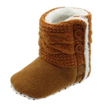 

Winter New Fashion Infant Baby Boots Soft Sole Indoor Baby First Step Worm Shoes