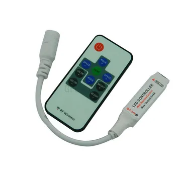 

1X High quality RF Mini RGB LED controller DC5-24V input free shipping