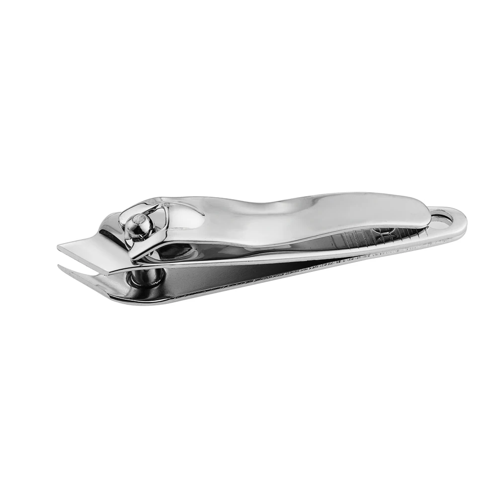 

1PC High Quality Slope Carbon Steel Nail Clipper Cutter Manicure Tools Trimmer Metal Silver Toe Nail Clipper with Clip Catcher