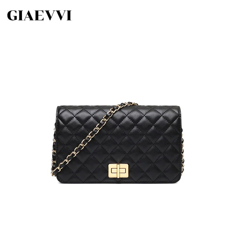 GIAEVVI النساء حقيبة ساع الفاخرة انقسام الجلود مصمم حقائب جلد البقر صغيرة مخلب سلسلة حقيبة كتف Crossbody لسيدة