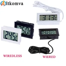 50 до 110 цифровой термометр Мини ЖК-дисплей метр холодильники морозильники Охладители для аквариума мини 1 м Зонд инструмент