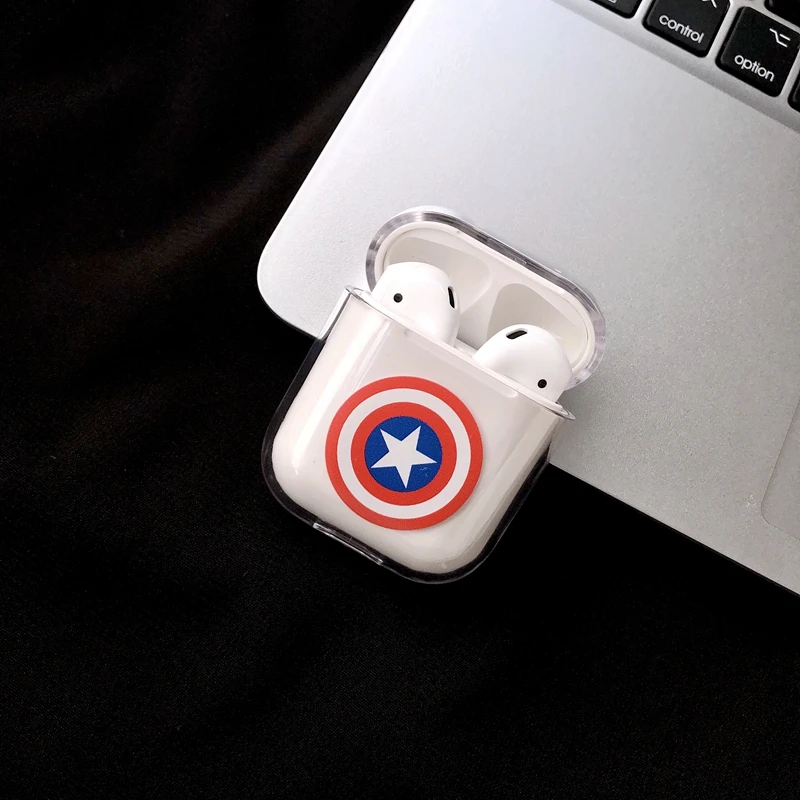 For Airpods2 Case Cute Cartoon Transparent Hard Wireless Bluetooth Earphone Case For Air pods Cover For AirPods Dust Guard Coque
