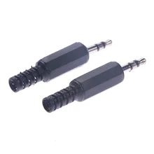 2 шт./лот аудиоадаптер Джек Наушники разъем 3,5 мм разъем 3,5 стерео штекер с черным Пластик LX1 Корпус для телефона