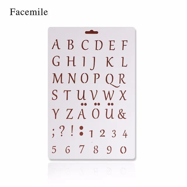 facemile bakeware baking kitchen accessories numeral alphabet letter cake letter stencil