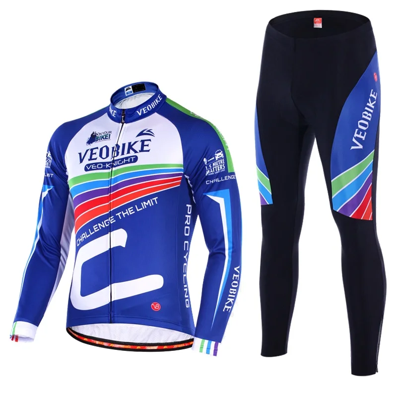 Зимний флисовый комплект для велоспорта, Мужская одежда для велоспорта, одежда для горного велосипеда, теплая одежда для велоспорта Pro Team, велосипедная форма, Экипировка для мужчин ts - Цвет: winter set blue3