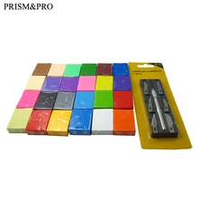 Выпекание в печи слизи шпатлевка детей и взрослых глины 24 цвета с набором инструментов ножа