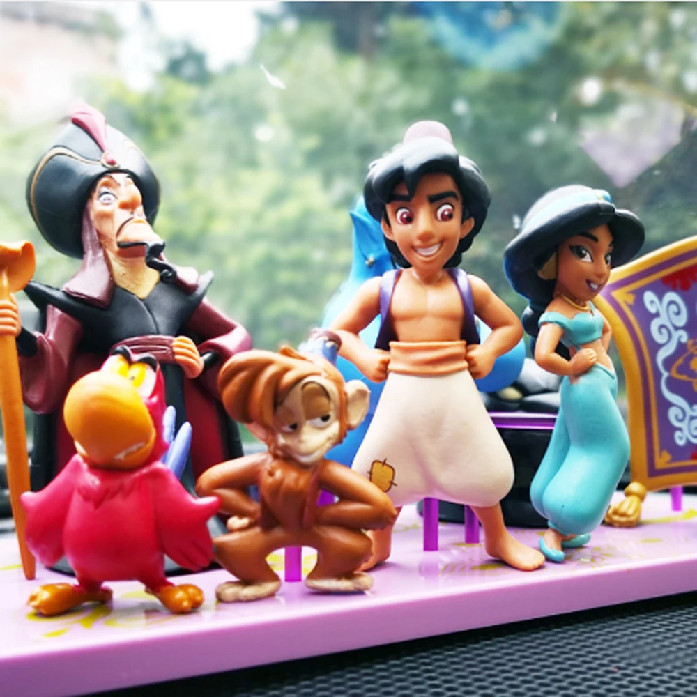 

9Pcs/Set Aladdin and His Lamp Prince Figure Toy Aladdin Princess Evil Monkey Tiger PVC Action Figure Model Toy Dolls