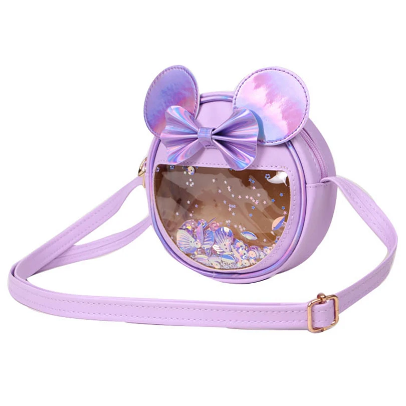 Heopono/Модная Милая Детская сумка-мессенджер, регулируемый съемный длинный плечевой ремень, милая маленькая сумка через плечо с бантом для девочек