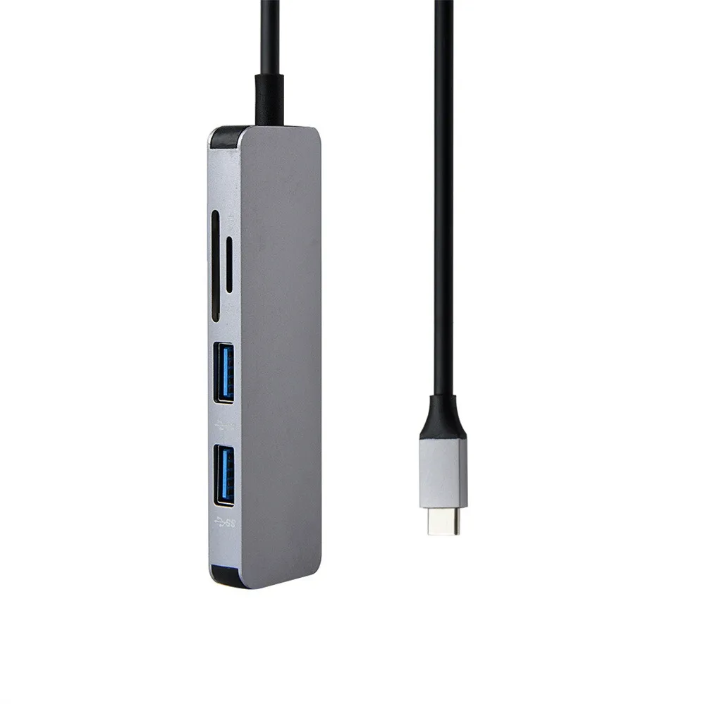 Computer Peripherals USB Hub 5in1 Hub Adapter Type-C USB 3.0 to 4K HDMI USB 3.0 SD TF Card Reader 5in1 Hub Adapter #20