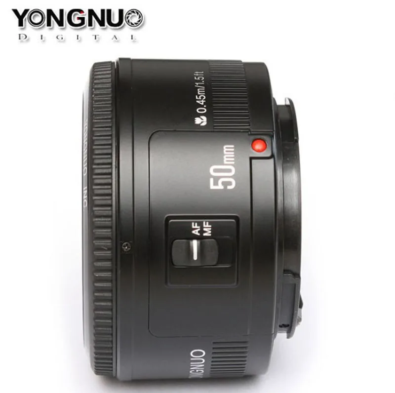 Объектив YONGNUO YN 50 мм F1.8 AF/MF с большой апертурой и автофокусом для Canon EOS 60D 70D 5D2|yn