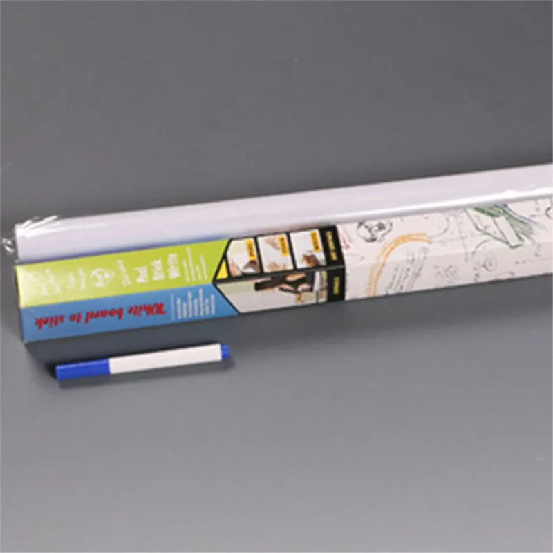 200*45CM Removable Whiteboard White Blackboard PVC Sticker Chalkboard Wall Sticker Children Paint Home Decoration