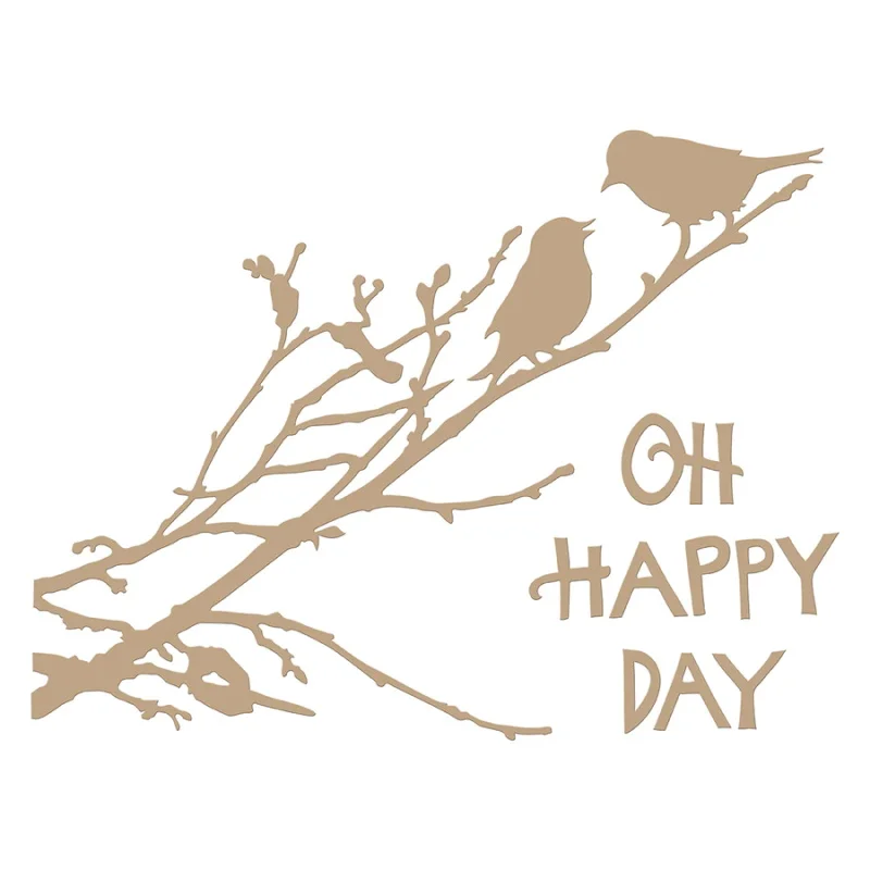 

Oh Happy Day Birds 2019 Metal Cutting Dies Stencilsfor DIY Scrapbooking Embossing Photo Album Decoration Paper Handcraft Die Cut